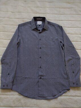 C-LAB NYC Men's Button-Up Shirt Gray Medium Neck 15.5 33/34